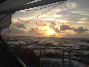 Viele wunderbare Sonnenuntergänge auf der Pazifiküberquerung mit der hapa an sasa