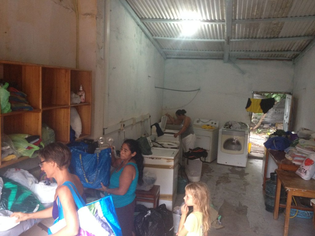 Waschsalon auf St. Cruz auf Galapagos