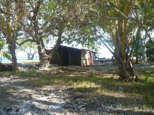 Eine verlassene Hütte auf Tahanea